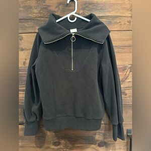 Varley Vine Half Zip Pullover Black Medium